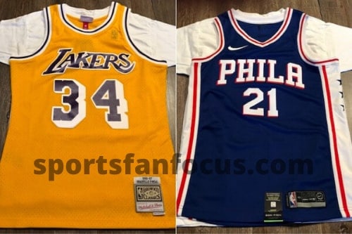 NBA Basketball Jersey Sizes Compared to 