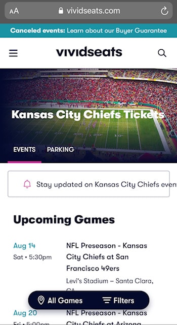 Kansas City Chiefs Season Tickets Prices